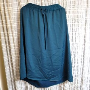 a new day Silk Midi Skirt, XL, Teal